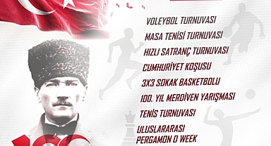 Bergama Belediyesi Cumhuriyetimizin 100. yılını sportif etkinliklerle kutluyor