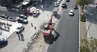 Bayraklı dev bir şantiyeye dönüştü