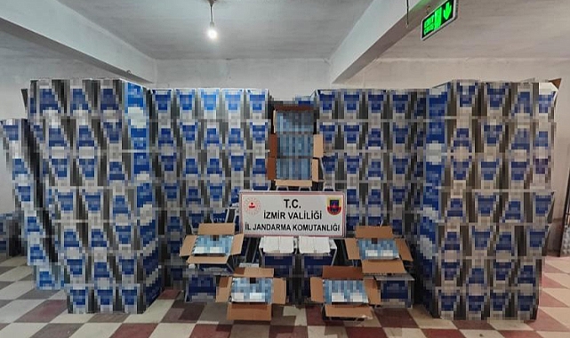 İzmir'de 5 milyon 320 bin boş makaron ele geçirildi
