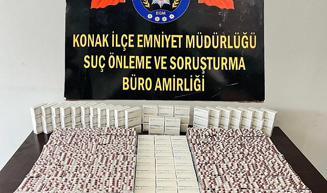 İzmir’de 23 bini aşkın sentetik ecza hapı ele geçirildi