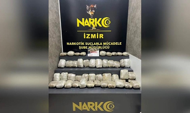 İzmir'de 26 kilogramın üzerinde esrar ele geçirildi