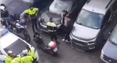 Uygulama yapan polis memuruna çarpan sürücü tutuklandı