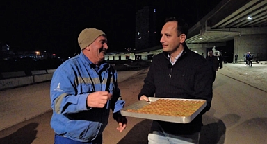 Başkan Eşki’den işçilere gece yarısı sürprizi