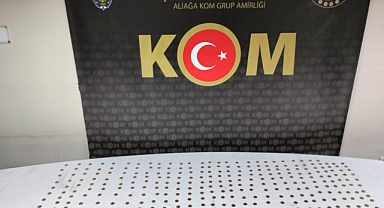 İzmir’de 340 adet sikke ele geçirildi