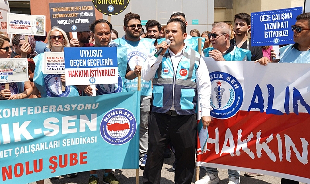 Sağlık-Sen'den Atatürk EAH önünde eylem